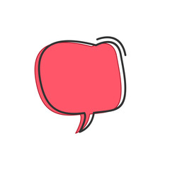 Sticker - Speech Bubble With Line Template