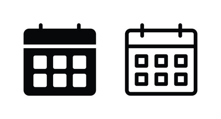 Wall Mural - calendar icon. calender symbol icon vector