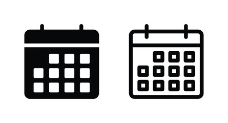 Wall Mural - calendar icon. calender symbol icon vector