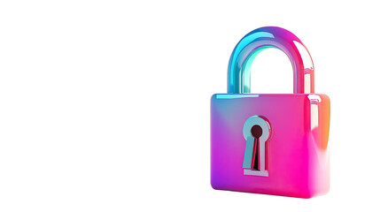 digital padlock on a transparent background