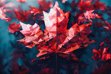 Happy Canada Day with Canada flag background