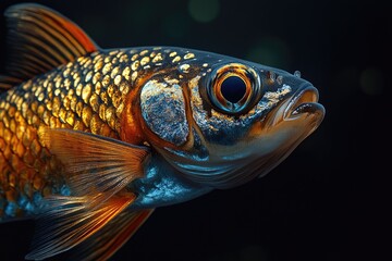 Poster - Close-up of a Golden Fish