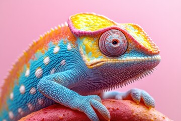 Sticker - Vibrant Chameleon Portrait