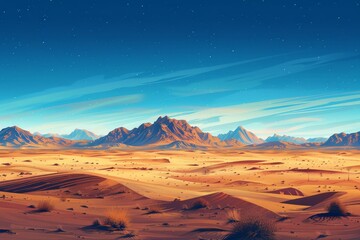 Sandy Horizons A Serene Desert Scene