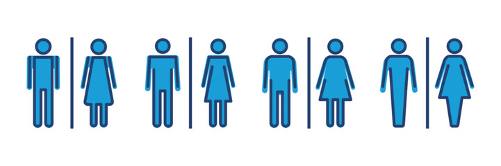 Wall Mural - Toilet icon vector. restrooms icon vector. bathroom sign. wc, lavatory