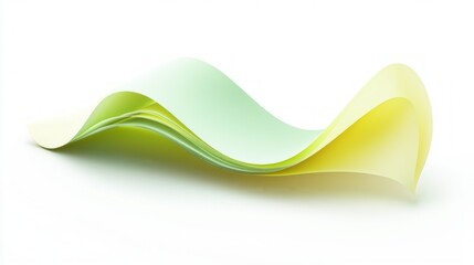 Abstract Wave of Gradient Pastel Colored Paper Layers