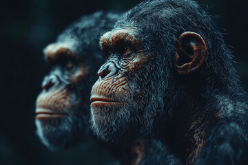Poster - an animated timeline of human evolution with key intellectual milestones highlighted, showcasing the