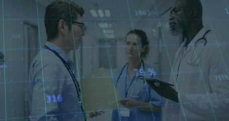 Poster - Animation of financial data processing over diverse doctors