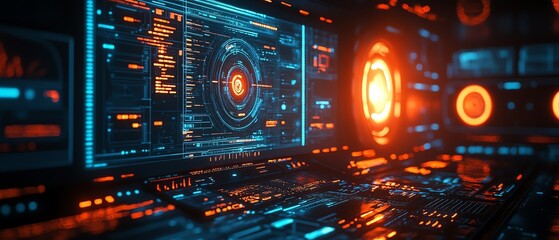 Poster - Advanced zeroday exploit testing environment, displaying cuttingedge hacking tools, vulnerability analysis, and secure system defenses in action