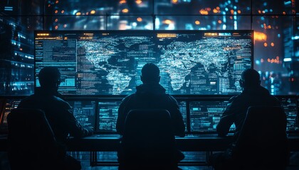 Poster - Dynamic zeroday exploit scenario with a focus on realtime attacks, compromised systems, and advanced cybersecurity countermeasures in a hightech environment