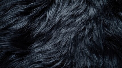 Wall Mural - An abstract background with a black fur texture creates a soft and tactile visual effect.
