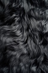 Wall Mural - An abstract background with a black fur texture creates a soft and tactile visual effect.
