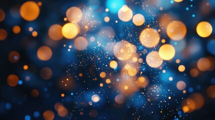 Defocused particles creating a sparkling bokeh effect