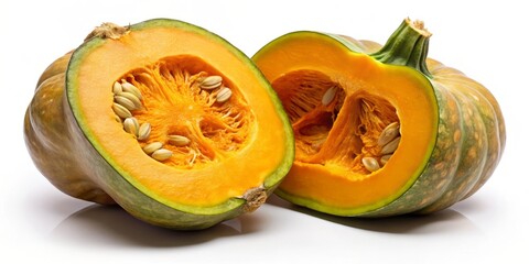 This halved squash halts conversation, inviting debate: is its botanical classification as a fruit or vegetable truly