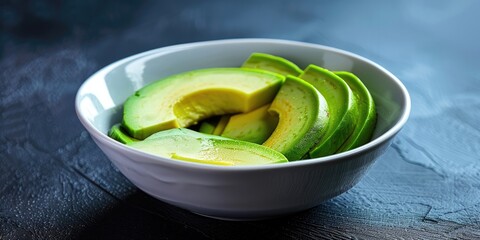 Wall Mural - Chunks of Fresh Avocado in a Pale Dish