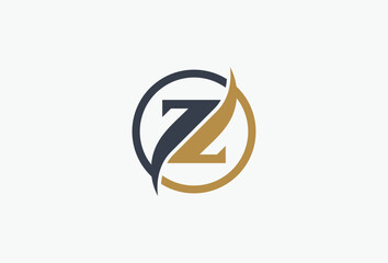 Wall Mural - Circular Letter Z Logo Design Template