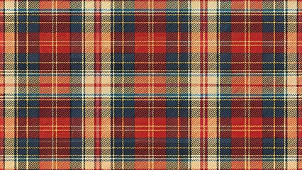 Fabric texture with seamless plaid pattern on tartan background