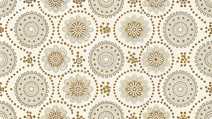 Wall Mural - Elegant and stylish seamless pattern of dots and line art