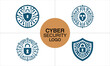 © Mamun360 - Set of Cyber security logo icon symbol vector illustration.