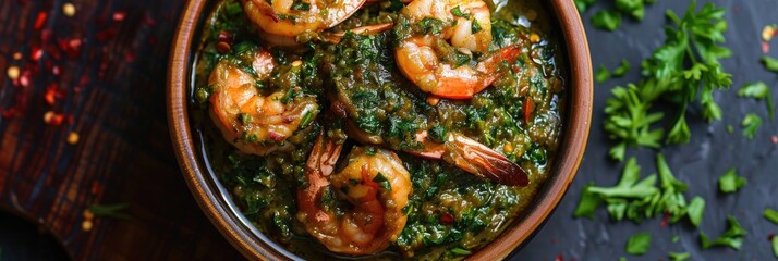 Poster - Mulukhiyah with Shrimp � Traditional Dish