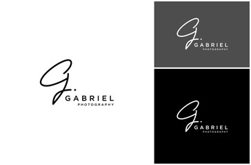 Wall Mural - Letter G Initial Signature Script Calligraphy Cursive Font Luxury Vector Logo Design Illustration