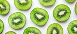 Fototapeta  - Cut Kiwi On White Background