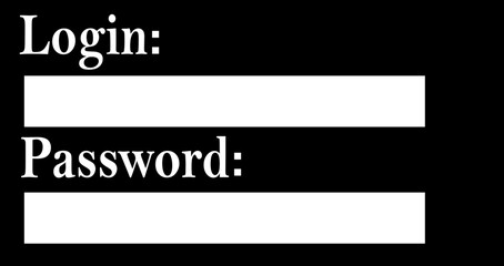 Poster - Login and Password Flat icon. login access secret private password. Modern Sign in and Register page design concept. Typing and entering password of social media isolated on transparent background.