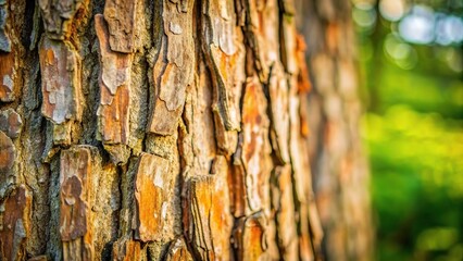 close-up, full frame, depth of field,bark, organic, natural, Full frame close up of the textured bark of a tree creating a natural and organic background with a shallow depth of field