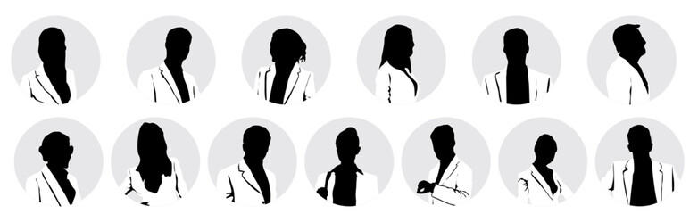 Poster - business people profile avatar silhouette