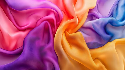 Canvas Print - Abstract Colorful Fabric Drape