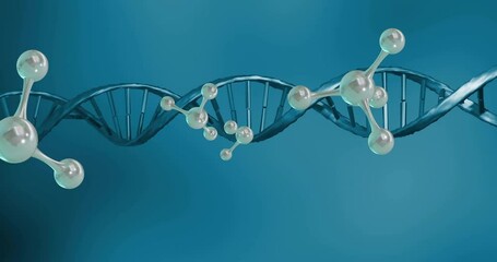 Poster - Animation of molecules over dna strand spinning