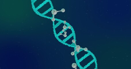 Poster - Animation of molecules over dna strand spinning