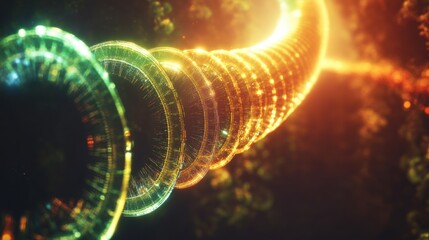 Poster - Abstract Golden Rings