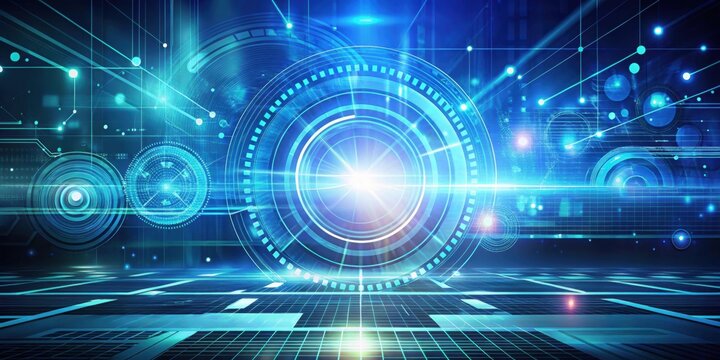 Technological abstract background with shiny graphics and futuristic words, technology, digital, abstract, shiny