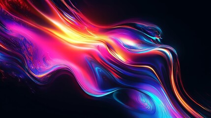 Poster - Abstract Swirling Light in Vibrant Hues