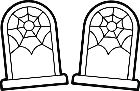 Halloween tombstones line art