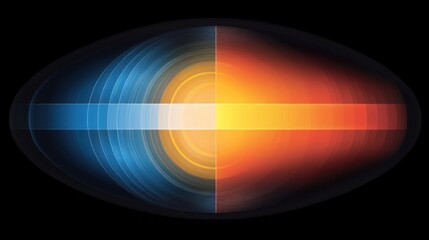 Poster - Abstract Circular Design with Blue and Orange