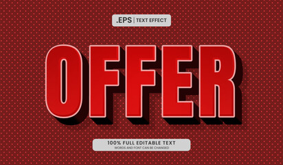 Wall Mural - offer editable text effect