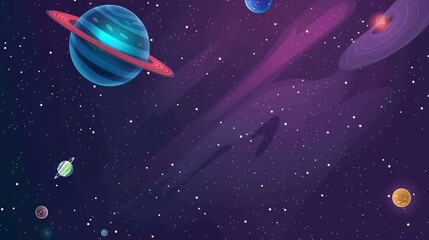 Wall Mural - Vector_illustration_galaxy_night_sky_Space_background