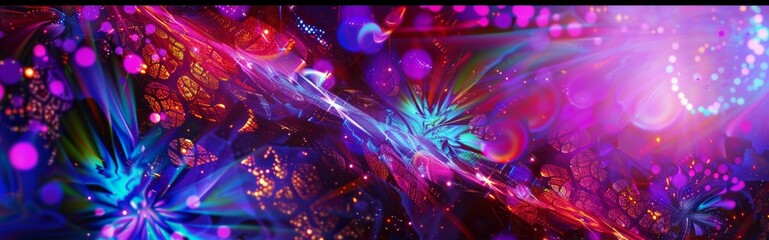 Wall Mural - rave festival ticket banner background, ai generative