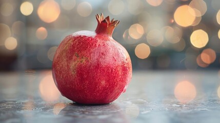 Wall Mural - The pomegranate, rich in color and symbolism, is the star of this photograph.