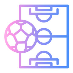 Sticker - football Line Gradient Icon