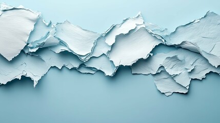 Wall Mural - Abstract Blue and White Paper Texture