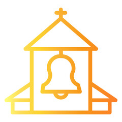 Sticker - church Line Gradient Icon