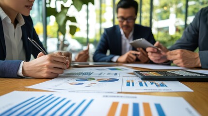 business people working together in office