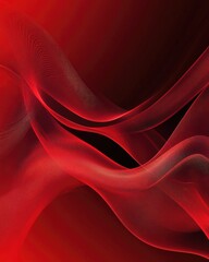 Wall Mural - Red Abstract Wave Background with Elegant Design and Modern Art Style