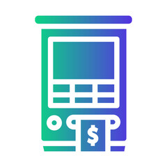 Wall Mural - atm Gradient icon