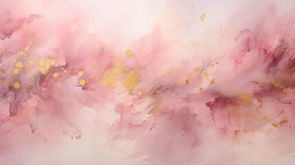 Poster - Abstract Pink and Gold Swirls