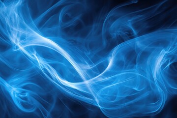 Wall Mural - Blue Smoke Art: Abstract Blues Smoke Design Concept in Contemporary Style