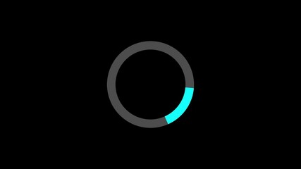 Poster - Loading bar. Abstract circle loading bar animation with moving progress.